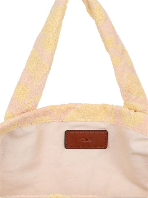 Borsa bambina Chloé in spugna beige con fiori Chloe' Kids | C21227S05